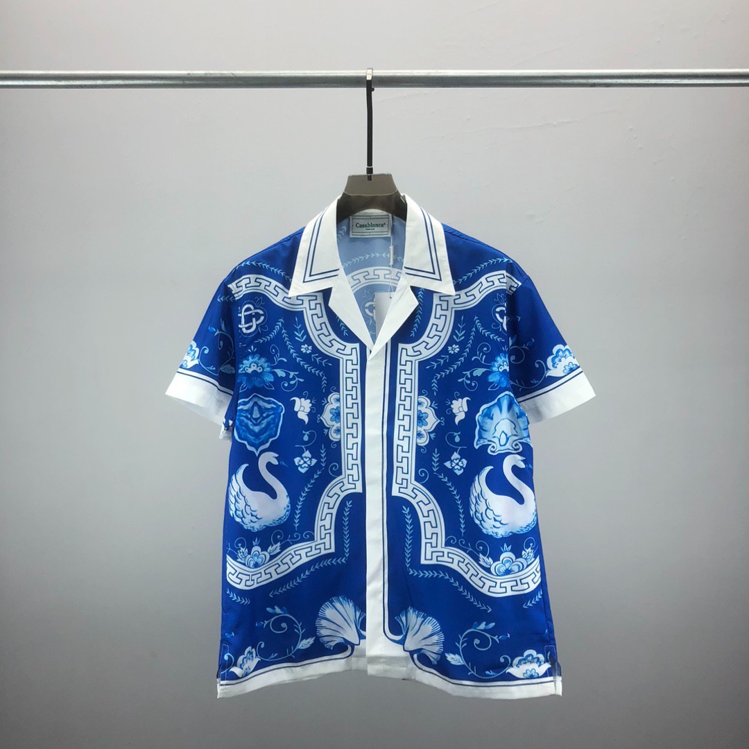 Casablanca high-end vacation shirt shorts, Hawaii beach vacation set