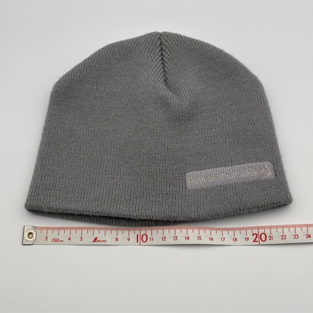 Paul Smith Jeans Gray Knit Beanie Hat Acrylic 100% One Size Excellent From Japan