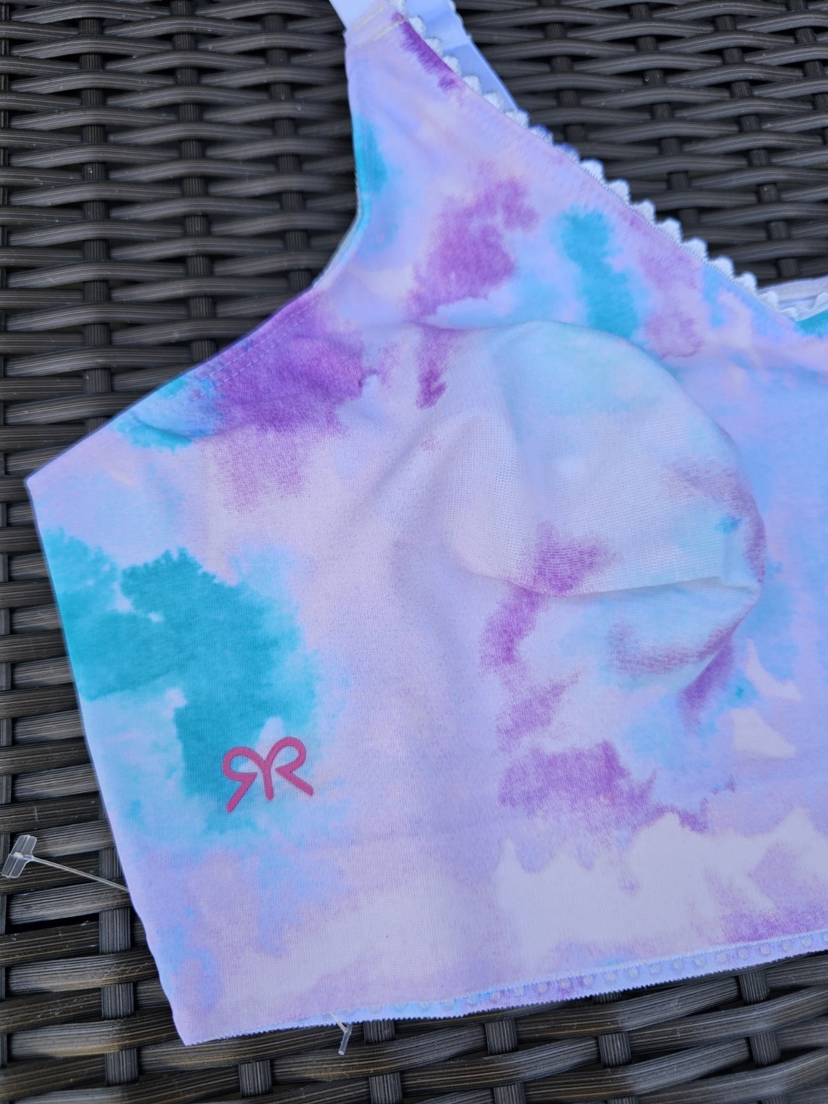Ruby Ribbon Tie Dye Heritage Demiette Size 34 Style 1799 Bralette Sports Bra