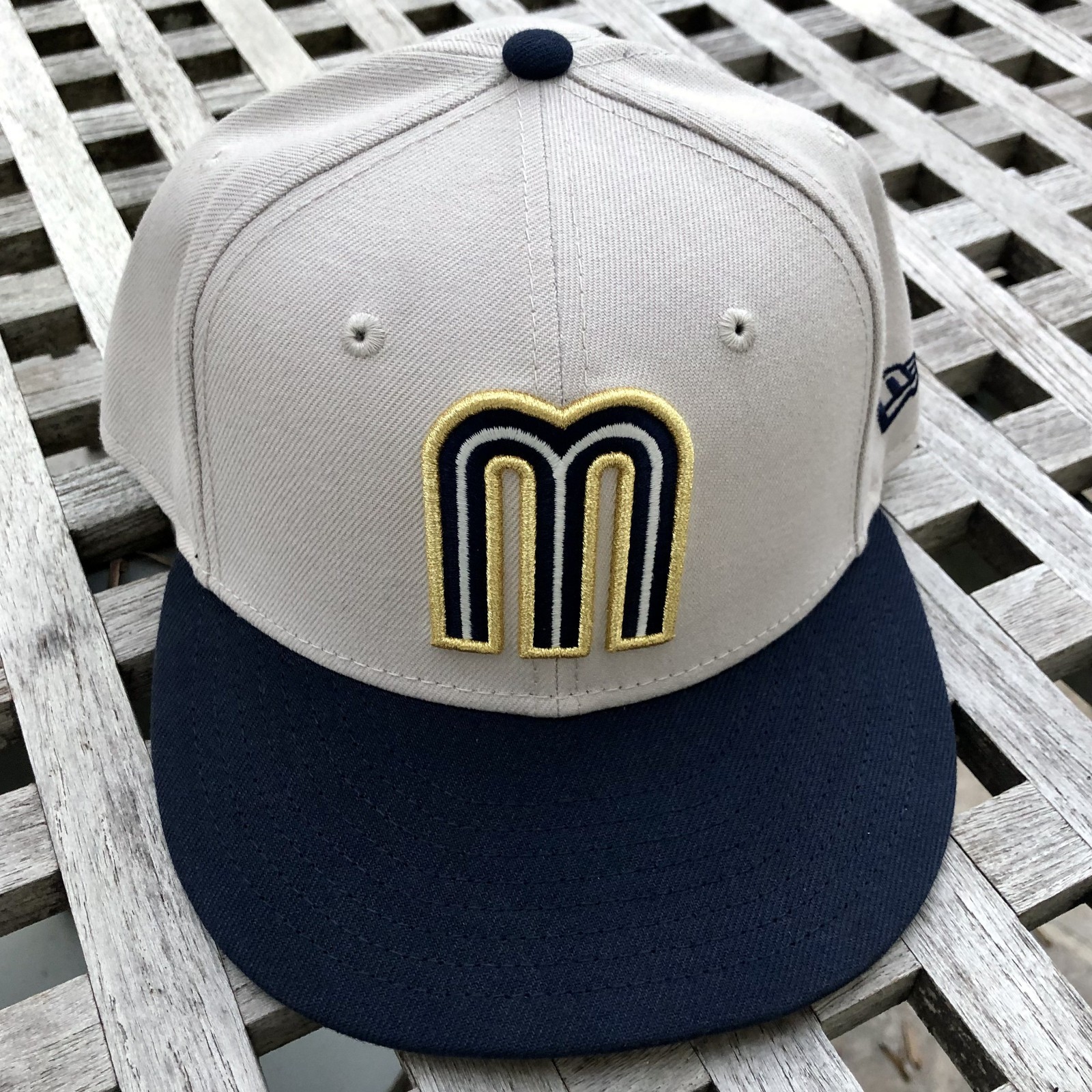Mexico M Logo Gold UV New Era 59FIFTY 2 Tone Pro Image Hat 7 1/2