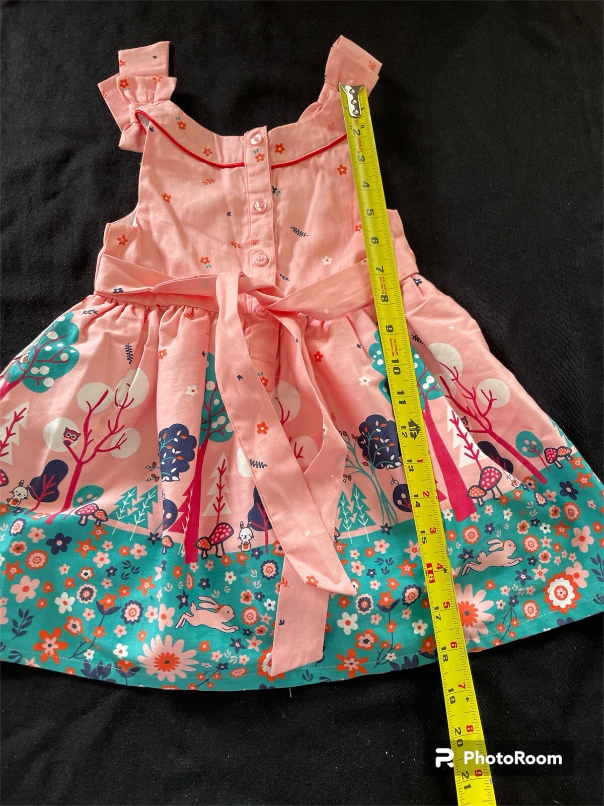 Chirpie Pie NWOT Peach/Teal Sleeveless Fully Lined Sundress-12-18Mos