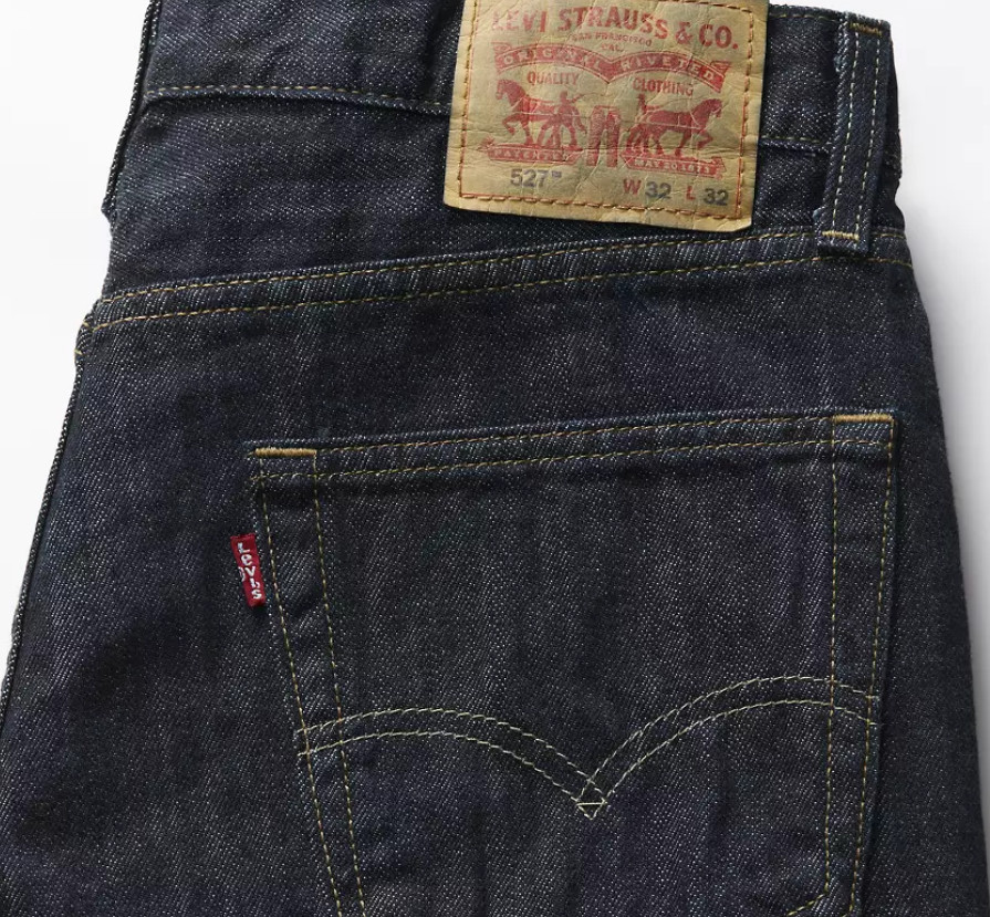 NEW Levi’s 527™ Slim Bootcut Men’s Jeans, Tumbled Rigid – Dark Wash – Non Stretc