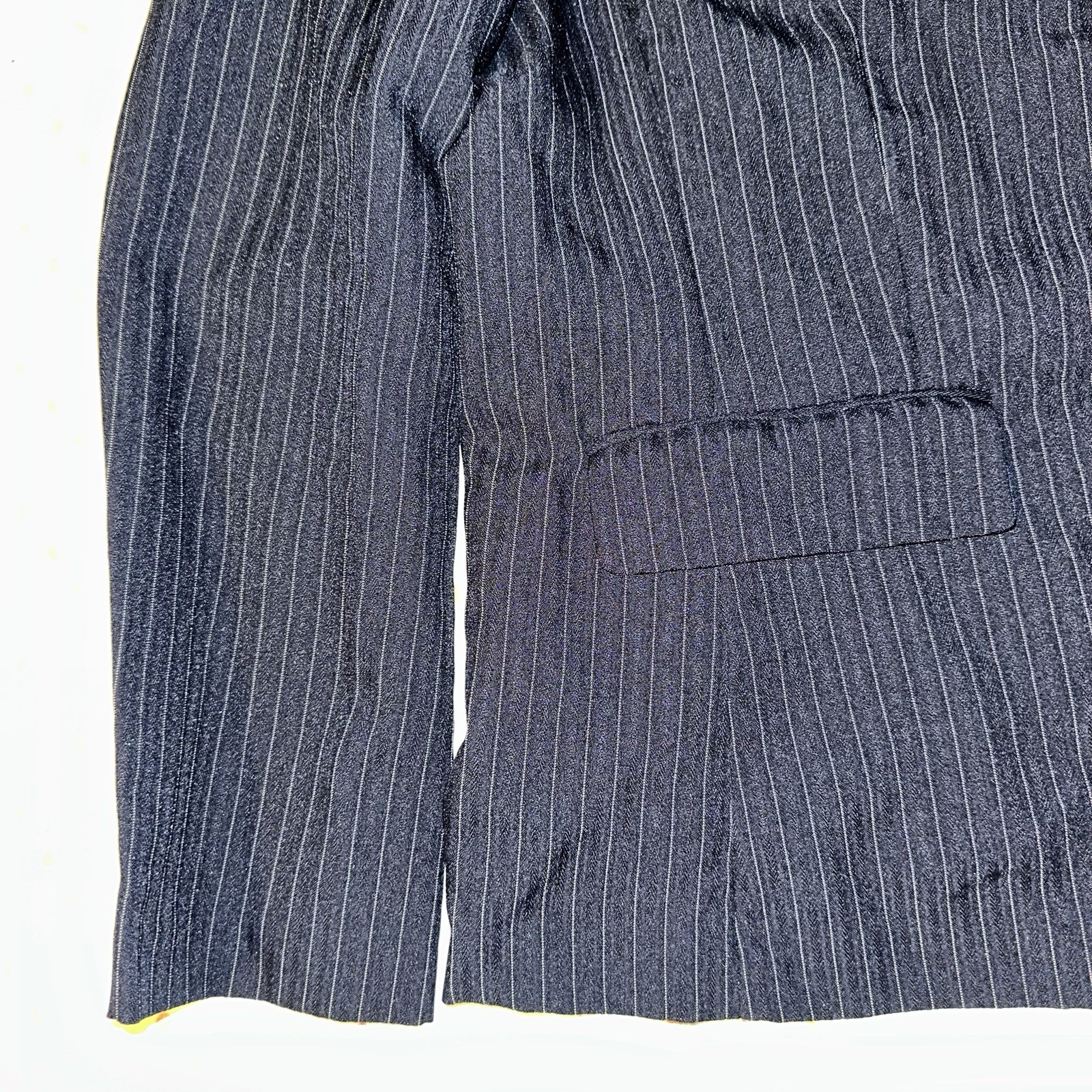 Lafont New York Women’s Black Pinstripe Blazer – Size 16 Notched Lapel