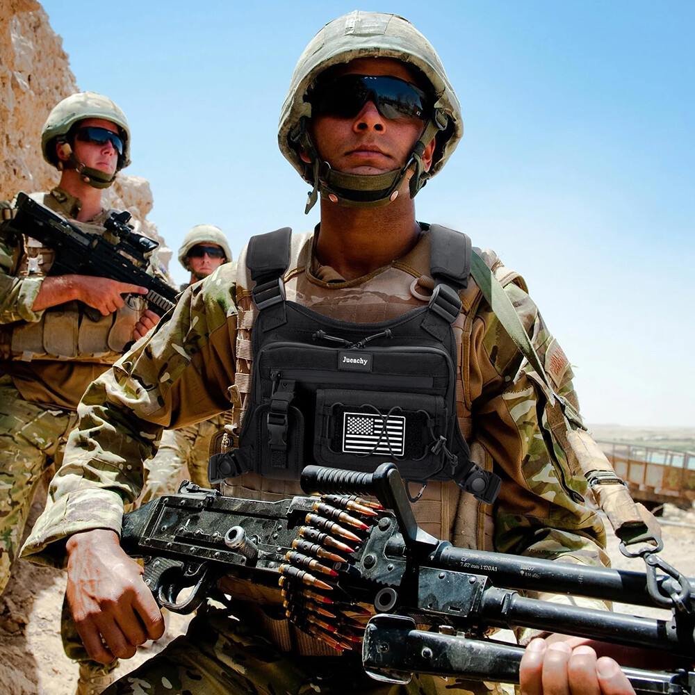Tactical Combat Chest Rig Bag Front Pouch Outdoor Sport Protective Vest Pack Bag