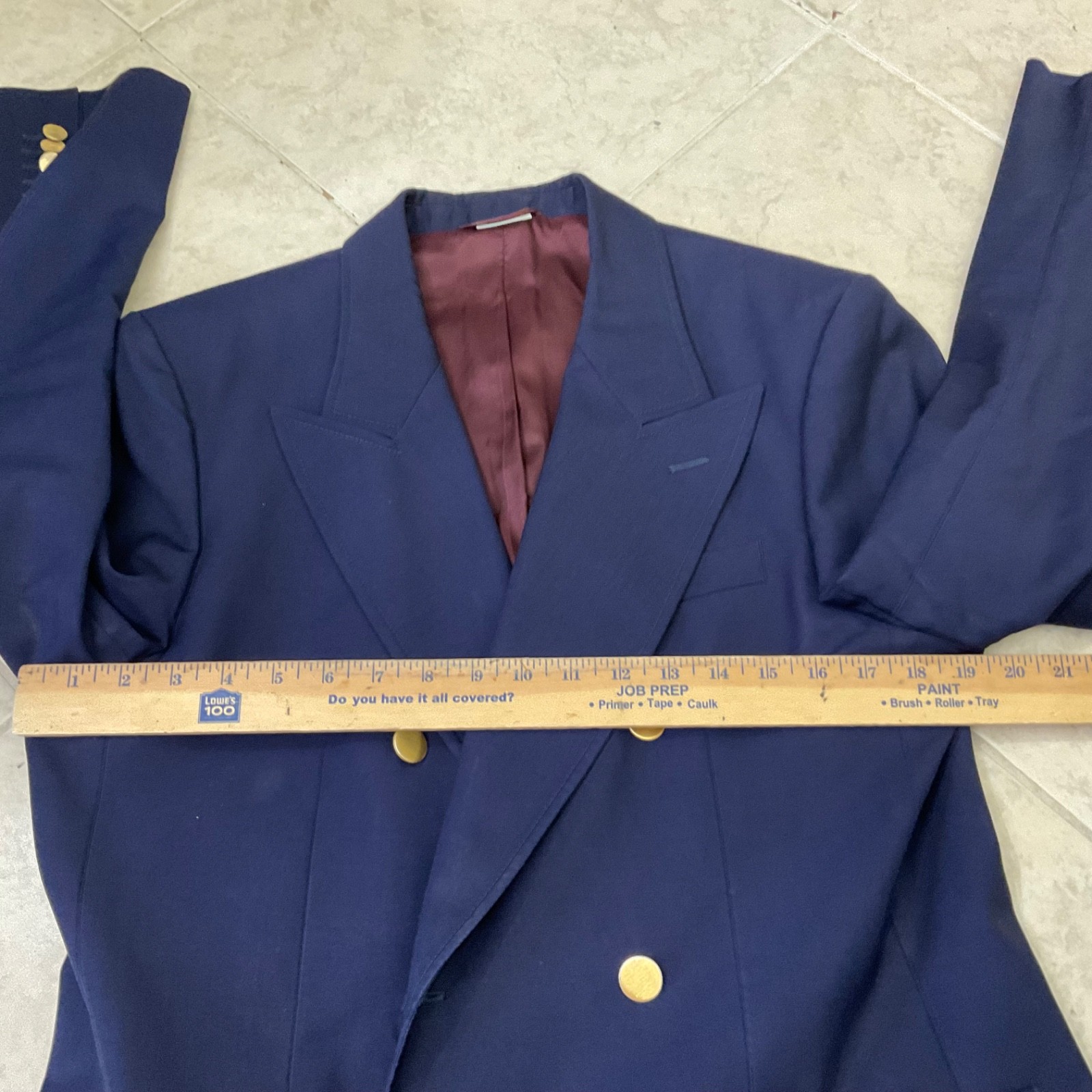Gucci Uniform Blazer Navy Wool Mohair EU 48 US 38 Replacement parts only flaws*