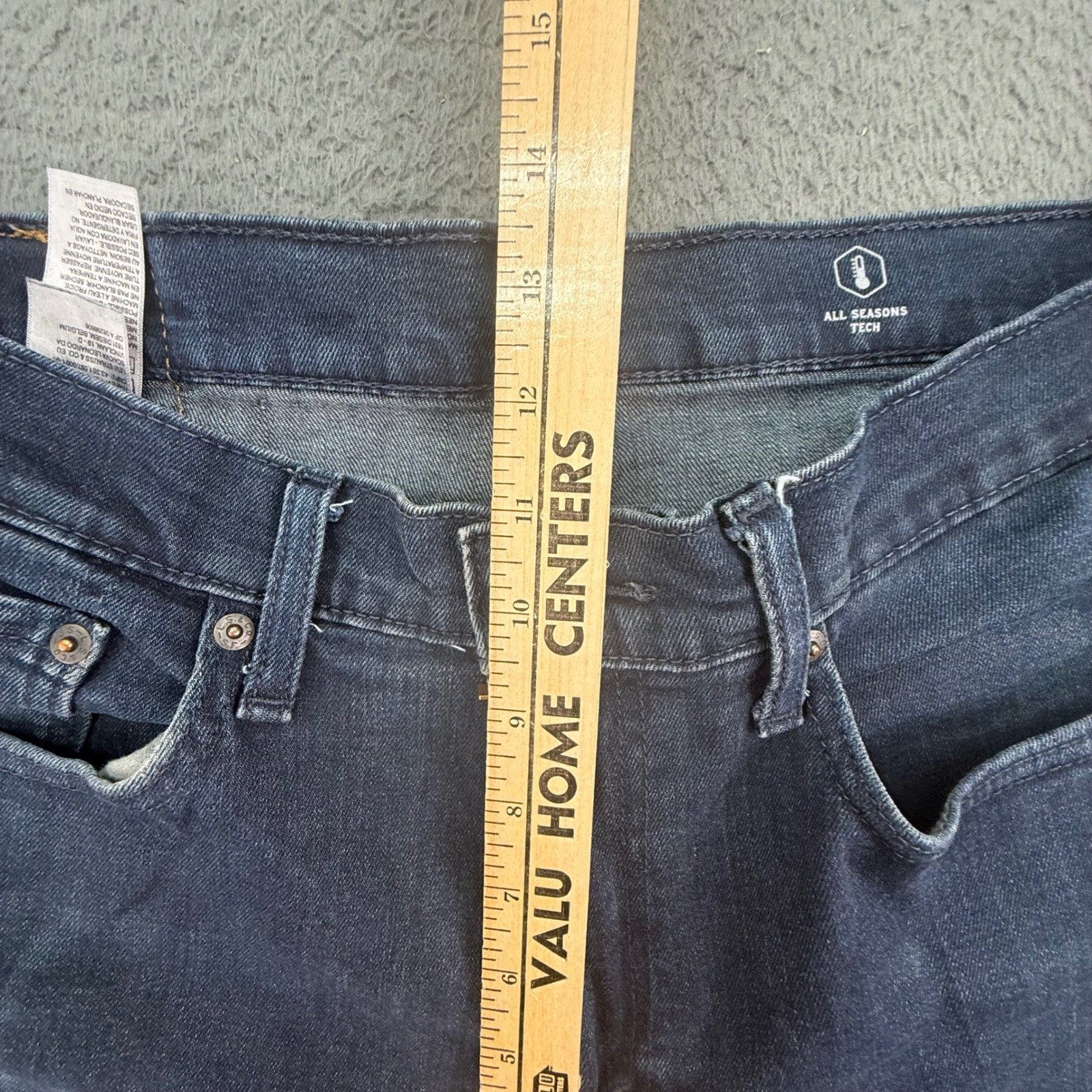 Levi’s 512 Slim Taper Jeans Mens 34×29.5 Blue Dark Wash All Seasons Tech Stretch