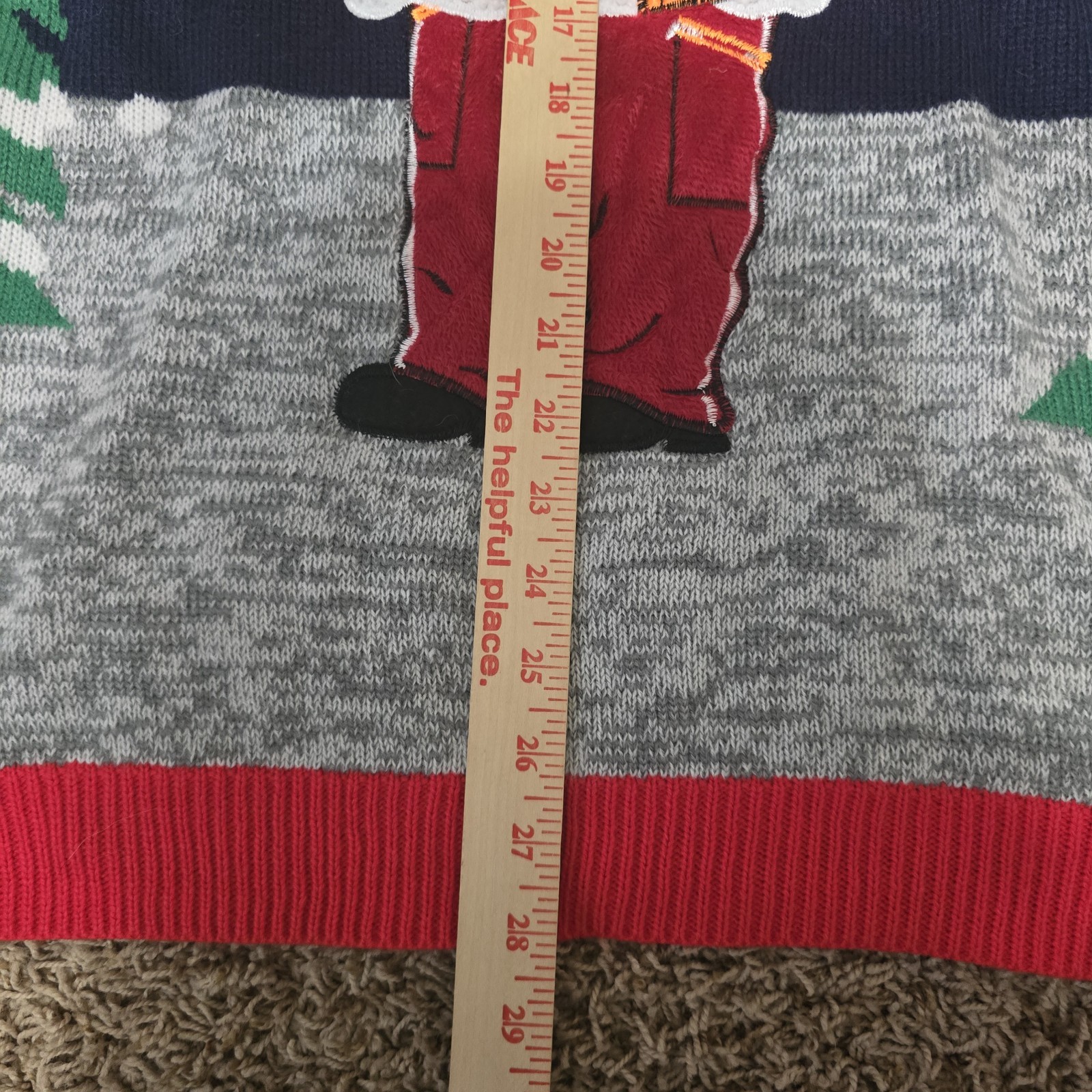 Jolly Sweaters Hunting/Camping Santa Ugly Christmas Sweater Men’s Size XL