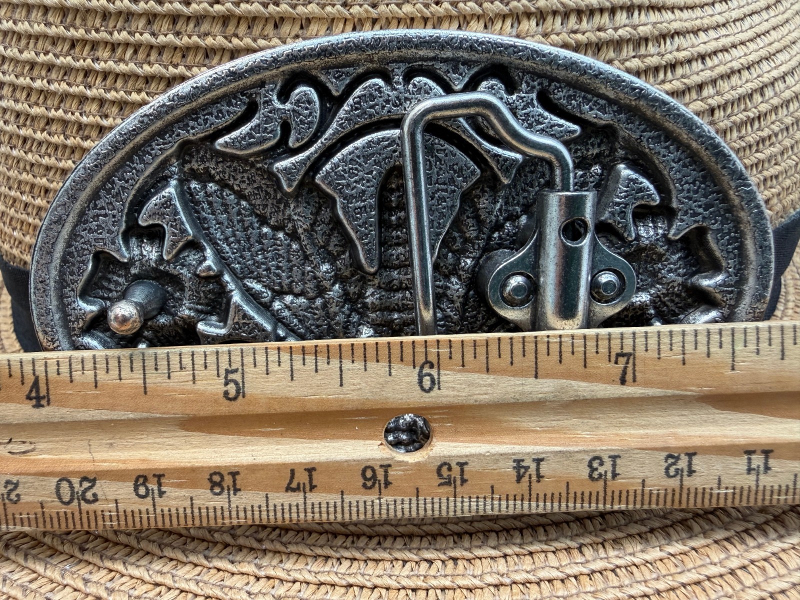Vintage Western Moth Belt Buckle Metal Skull Insect Goth Punk Yallternative