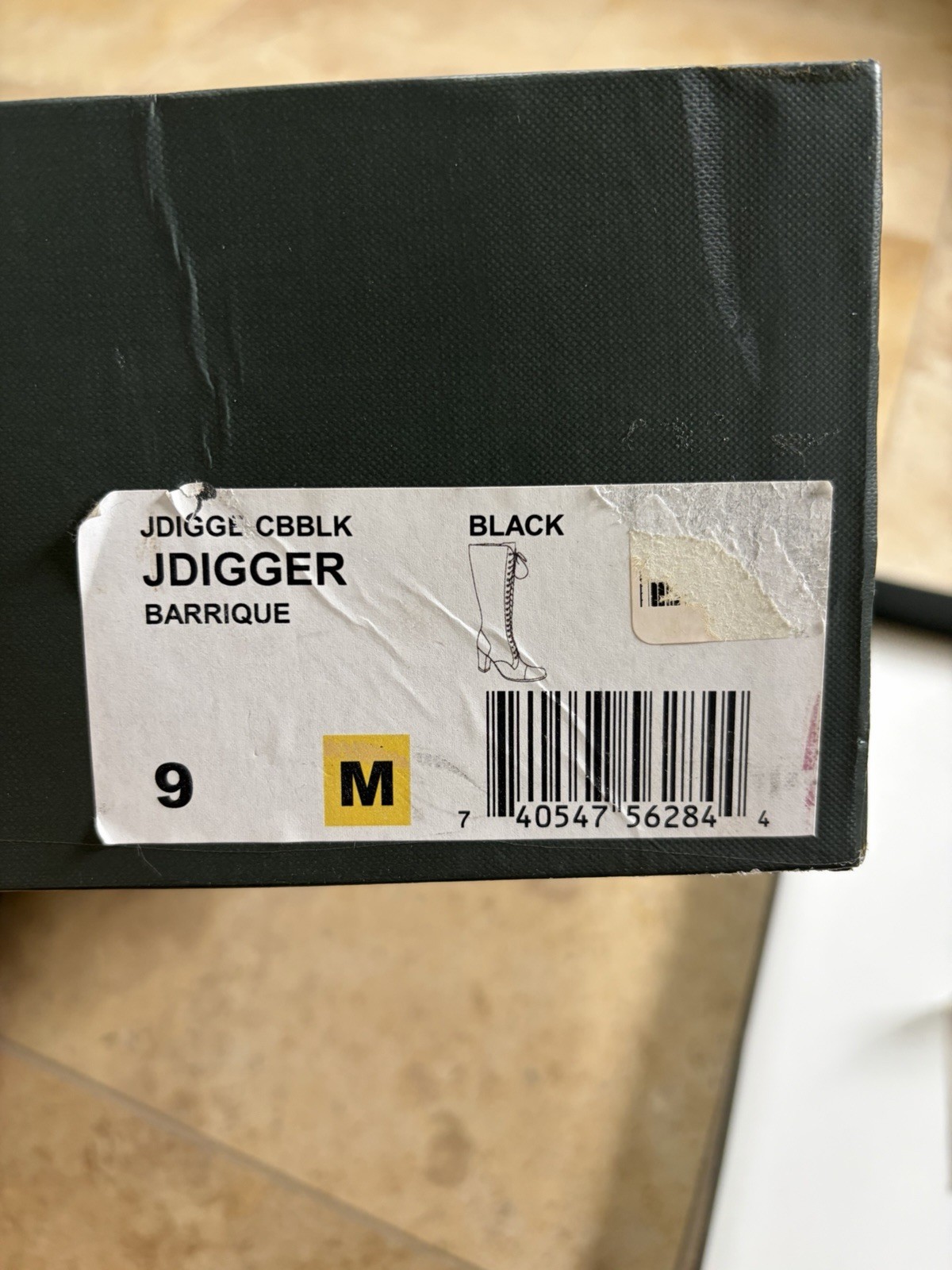 Jessica Bennett JDigger Women’s Black Leather Knee High Lace-Up Boots US 9 M