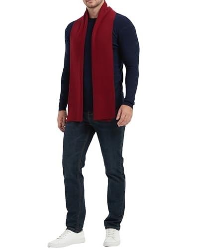 Soft Warm Cashmere Scarf for Men – Stylish Long Winter Scarf, Solid Color