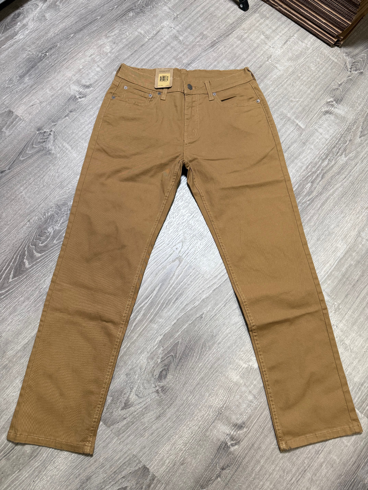 Levi’s 505 Men’s Regular Fit Straight Leg Jeans Pants Zip Khaki CHOOSE SIZE