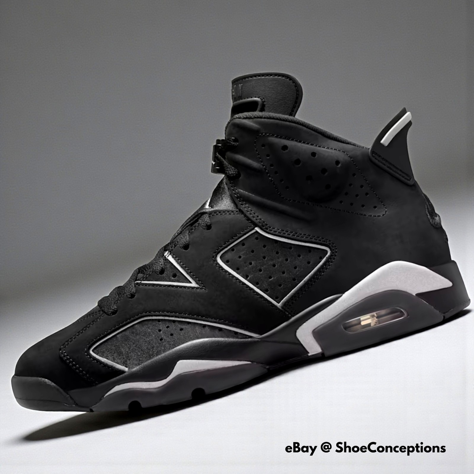 Nike Air Jordan 6 Retro “Cap and Gown” Black Silver IR2266-010 Men’s SIze NEW