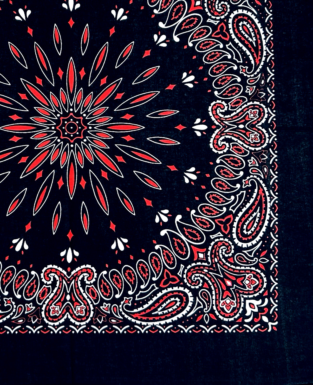 12Pc 100% Cotton RED Black-White PAISLEY Bandanas Face Scarf Head Wrap Dozen NEW