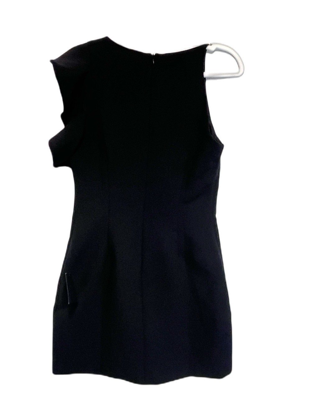 Lulu’s Black One-Shoulder Ruffle Fully Lined Mini Dress