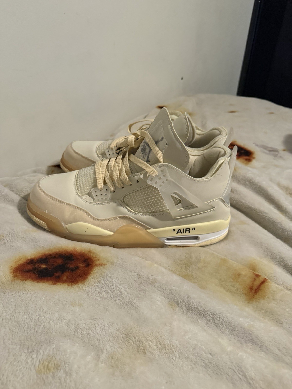 Jordan Air Jordan 4 Mid Top Lace-Up Sneaker Cream/Beige, Sail!