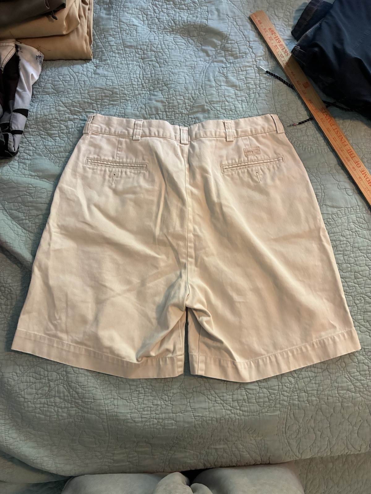 Vintage Polo Ralph Lauren Pleated Chino Shorts Mens 34 Beige Khaki Cotton 90s