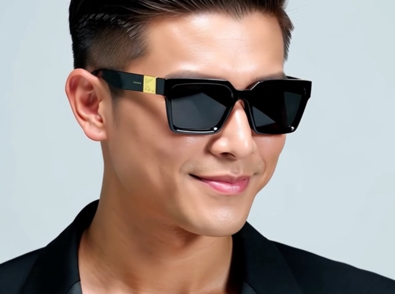 Large Square CHOLO Sunglasses Super Dark Style GANGSTER Style Black Kim Shades