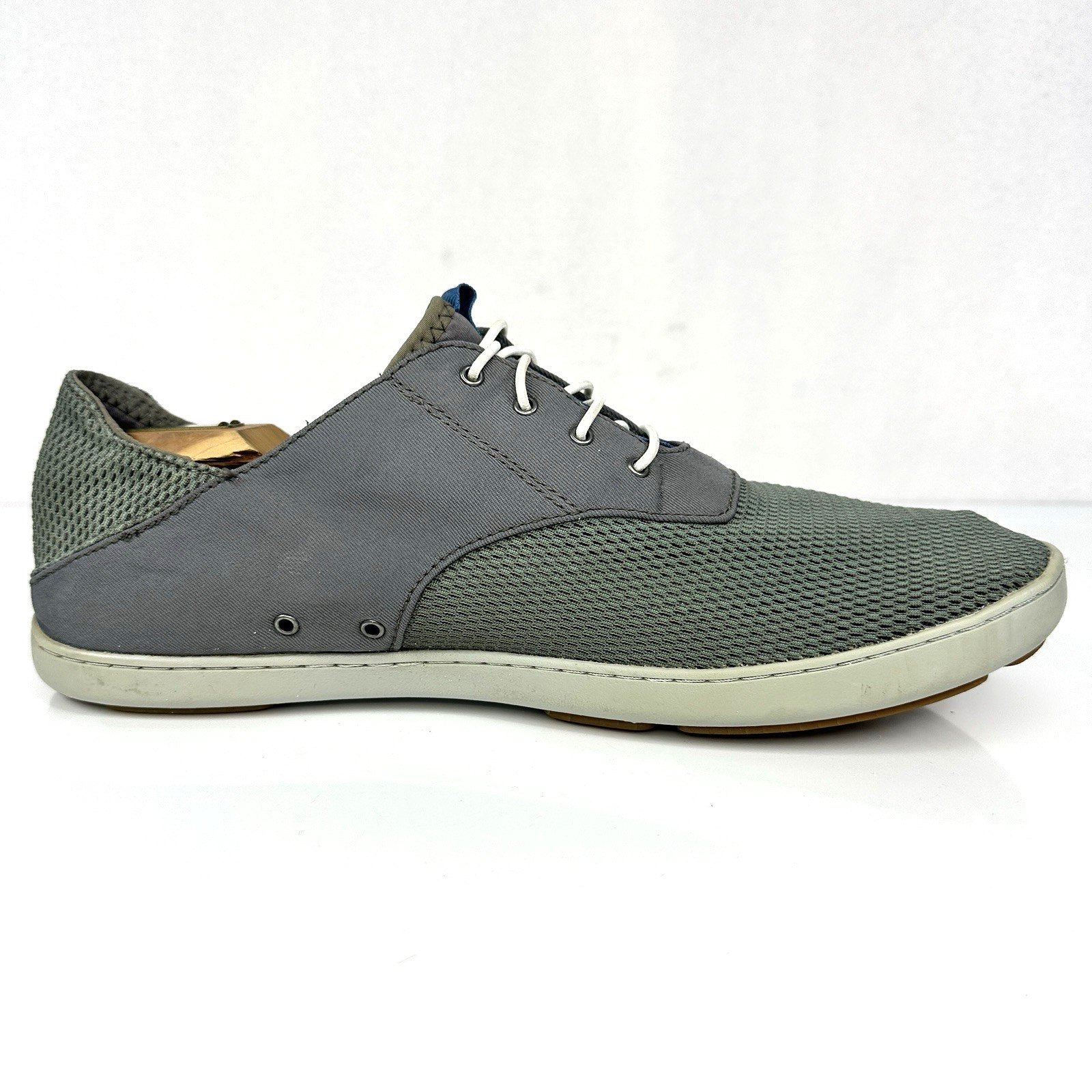 Mens OluKai Nohea Moku Casual Shoes Low Top Sneakers Gray Size 11 Comfort