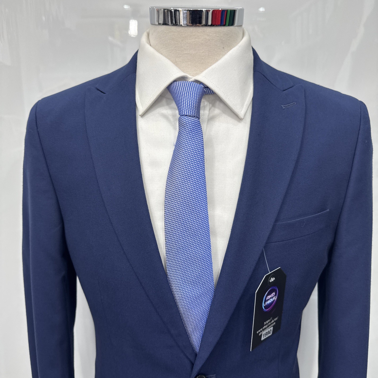 NEXT TAILORING Blue Slim Fit Modern Suit Jacket Blazer Chest 38 Short