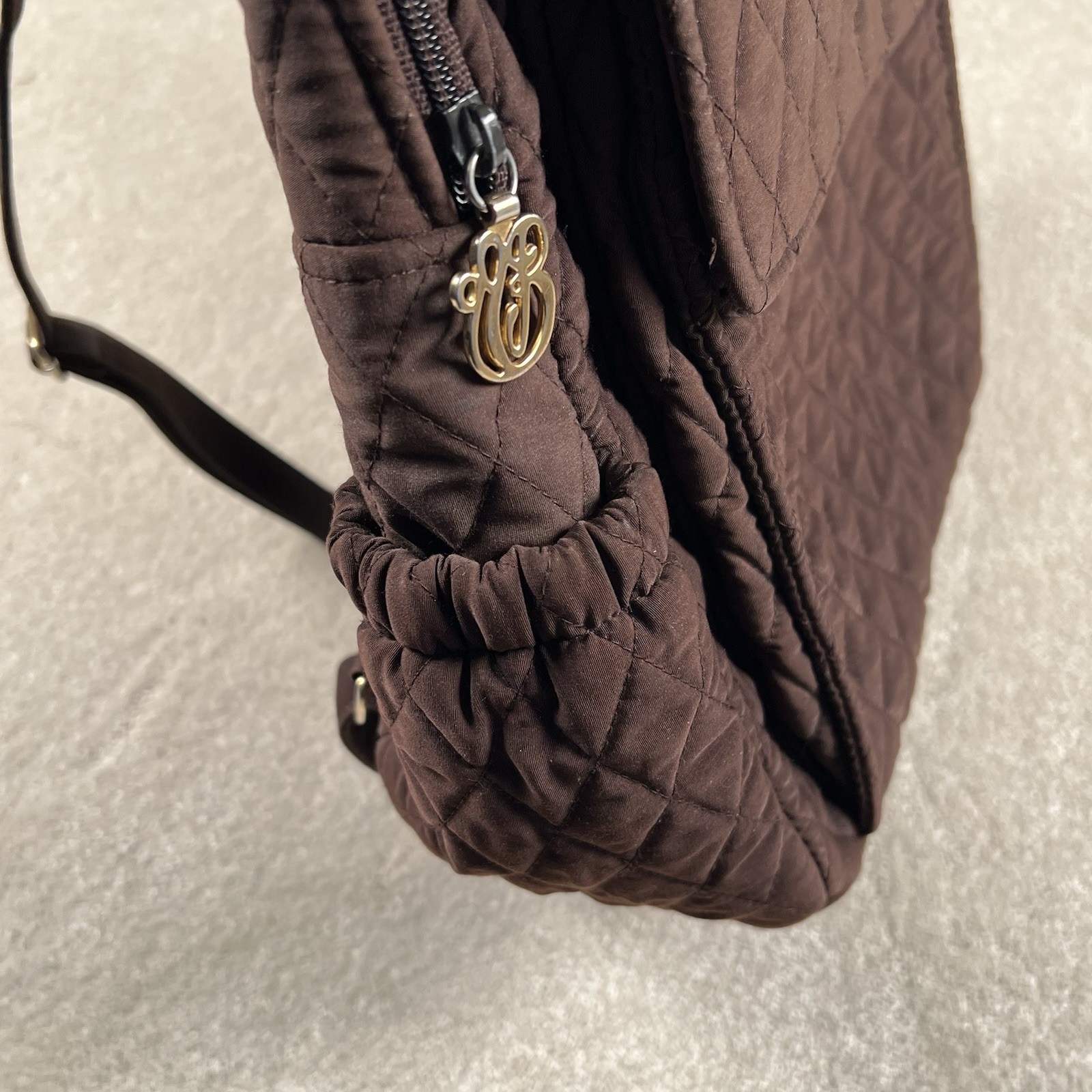 Vera Bradley BackPack Quilted Brown Essential Classic Cotton School Casual