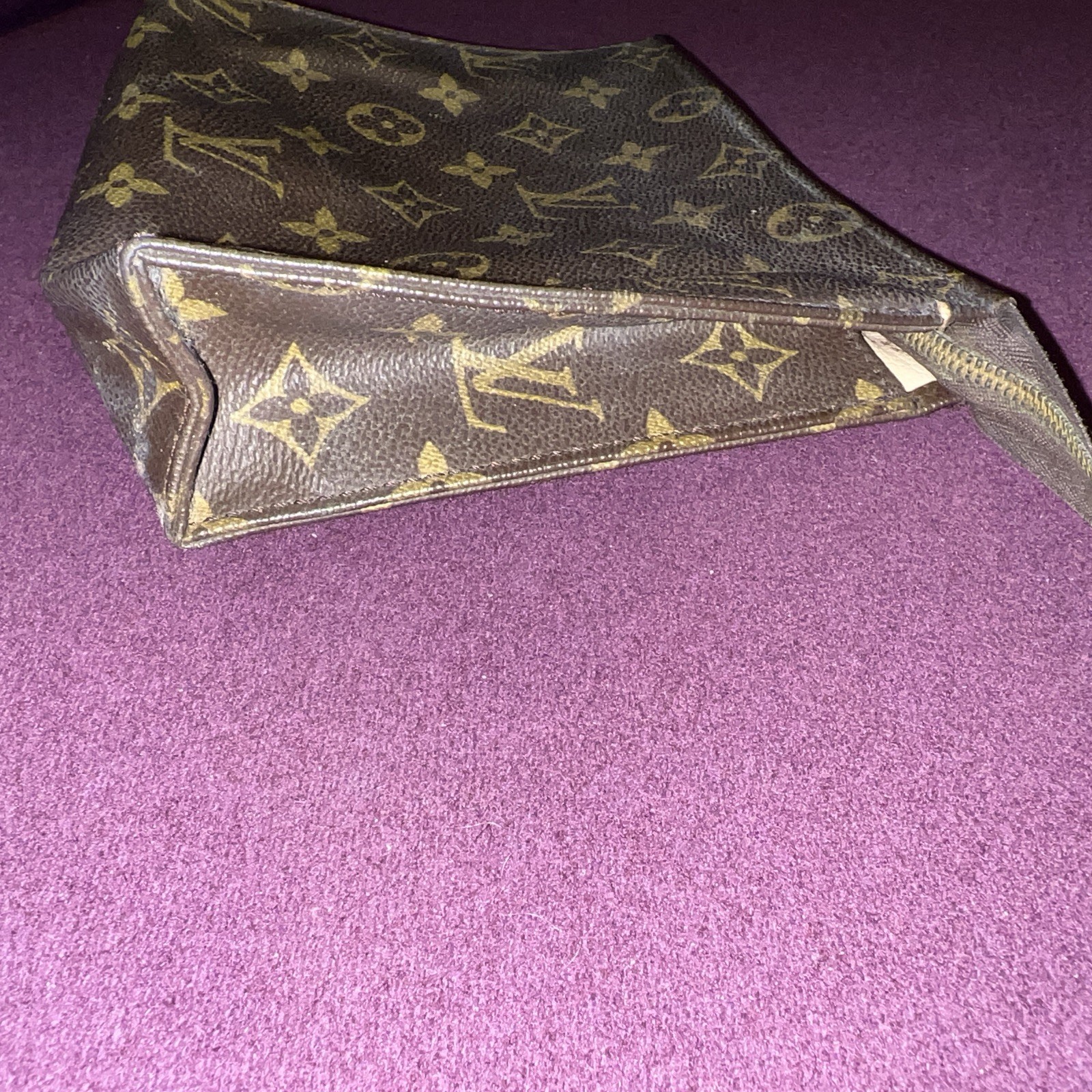 Louis Vuitton Vintage Monogram cosmetic pouch 7.5”