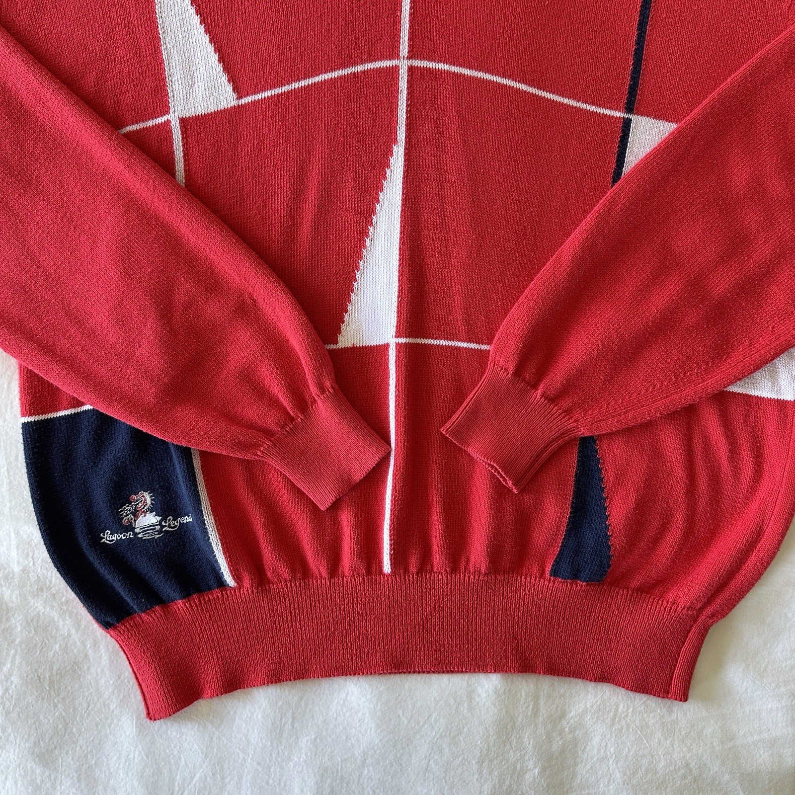 Vintage Titleist Golf Sweater Men’s L Made In Scotland 100% Cotton Red 80s 90s