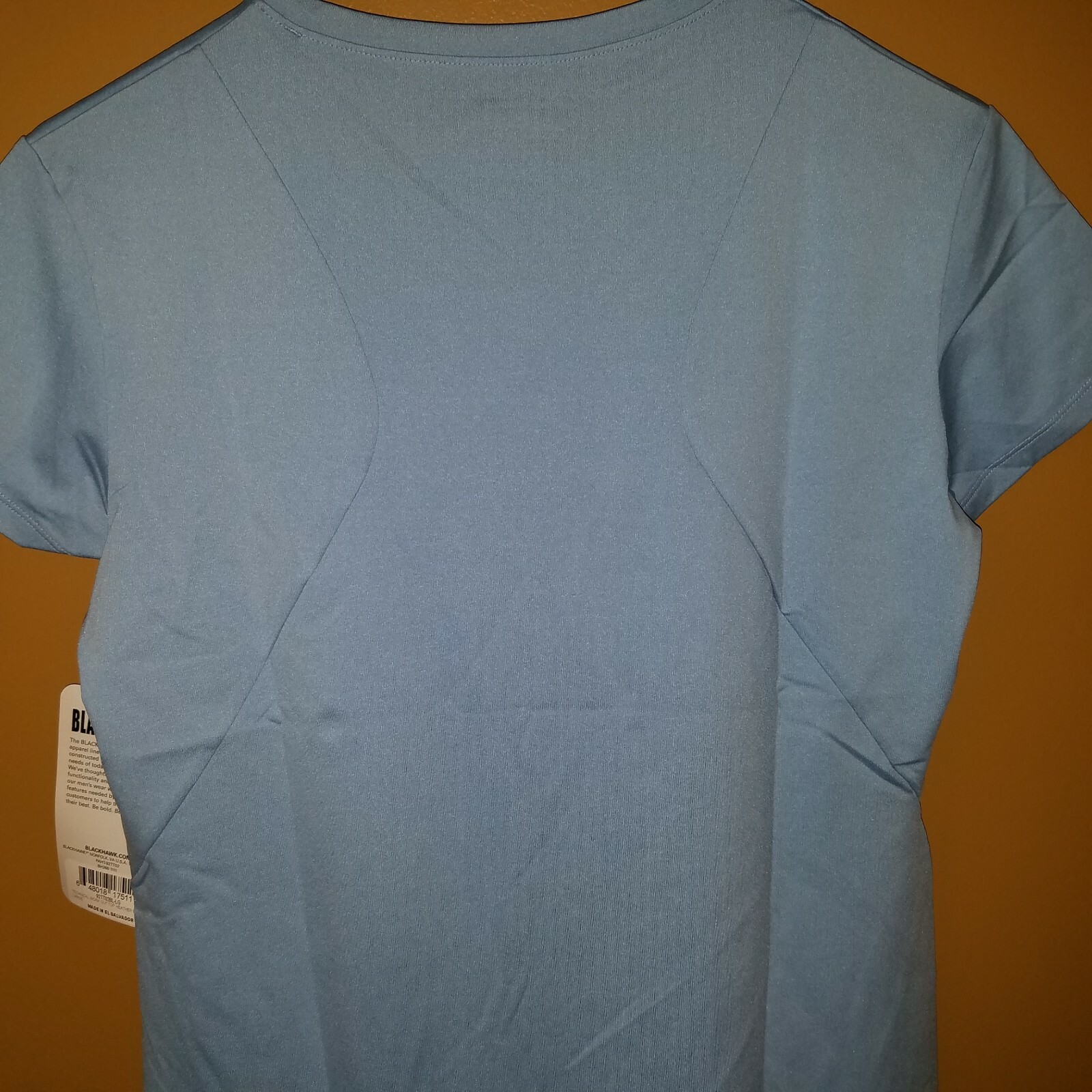 Blackhawk Women’s technical V-Neck Lg NWT Heather blue Polyester spandex