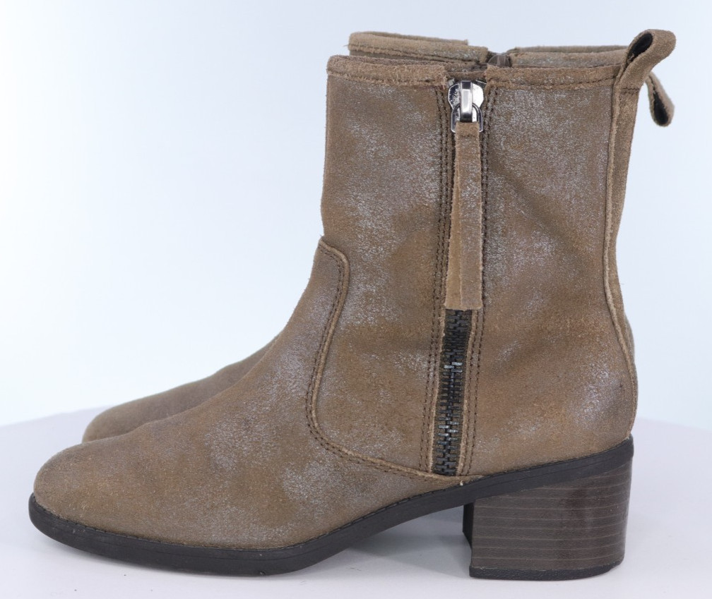 Clarks Collection Women’s Heeled Booties Boots Size 7 Leather Bronze