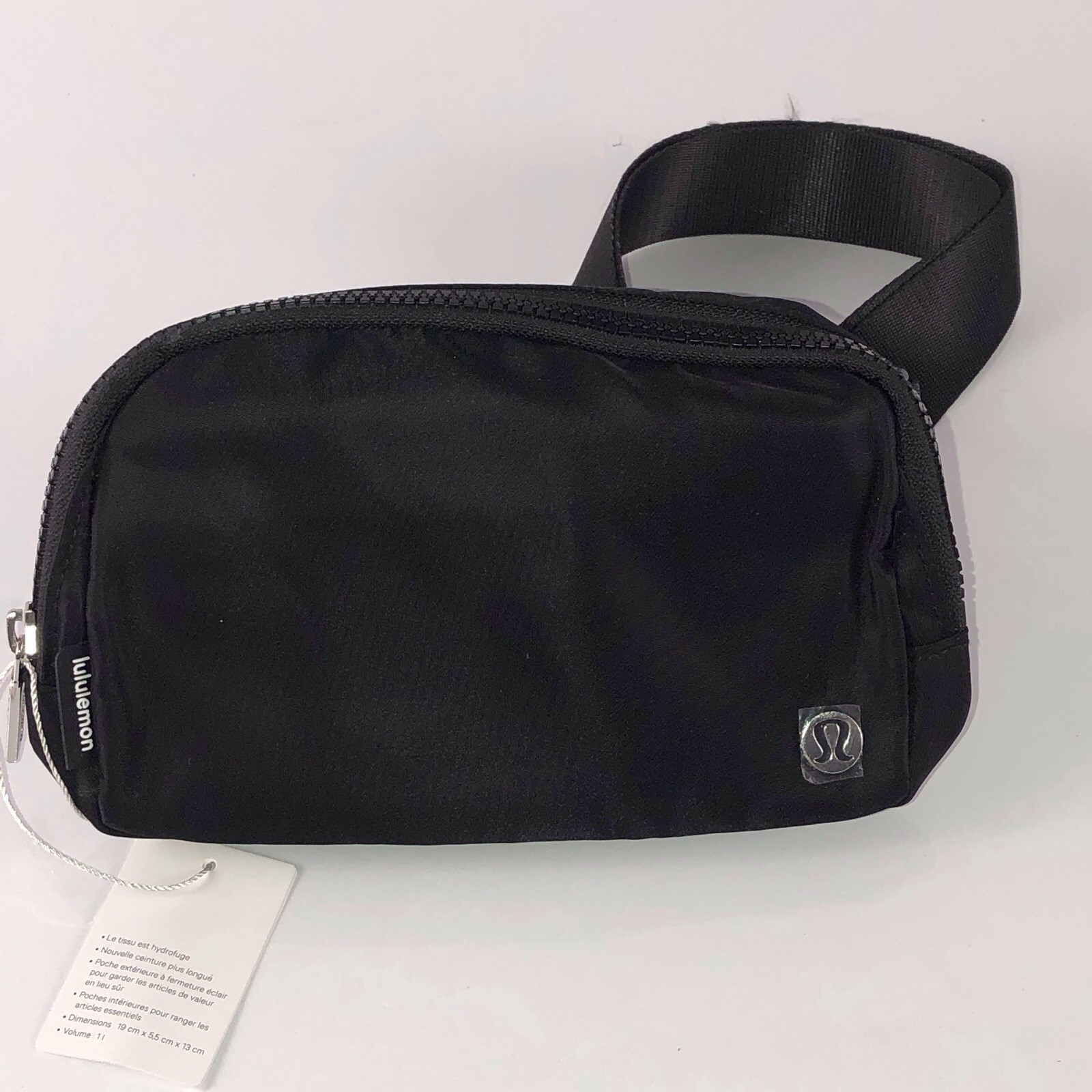NWT Lululemon Everywhere Belt Bag 1L Black/White Wordmark Crossbody Waist Pack🌺