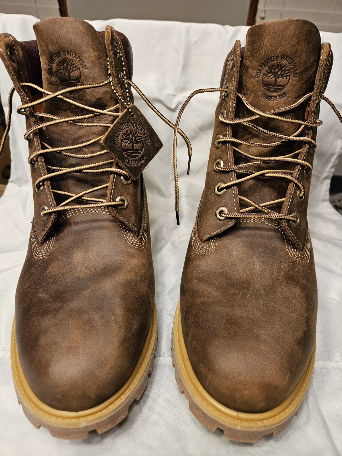 Timberland Heritage 6″ Premium Waterproof Boots TB027097 Brown Mens Size 13M Box