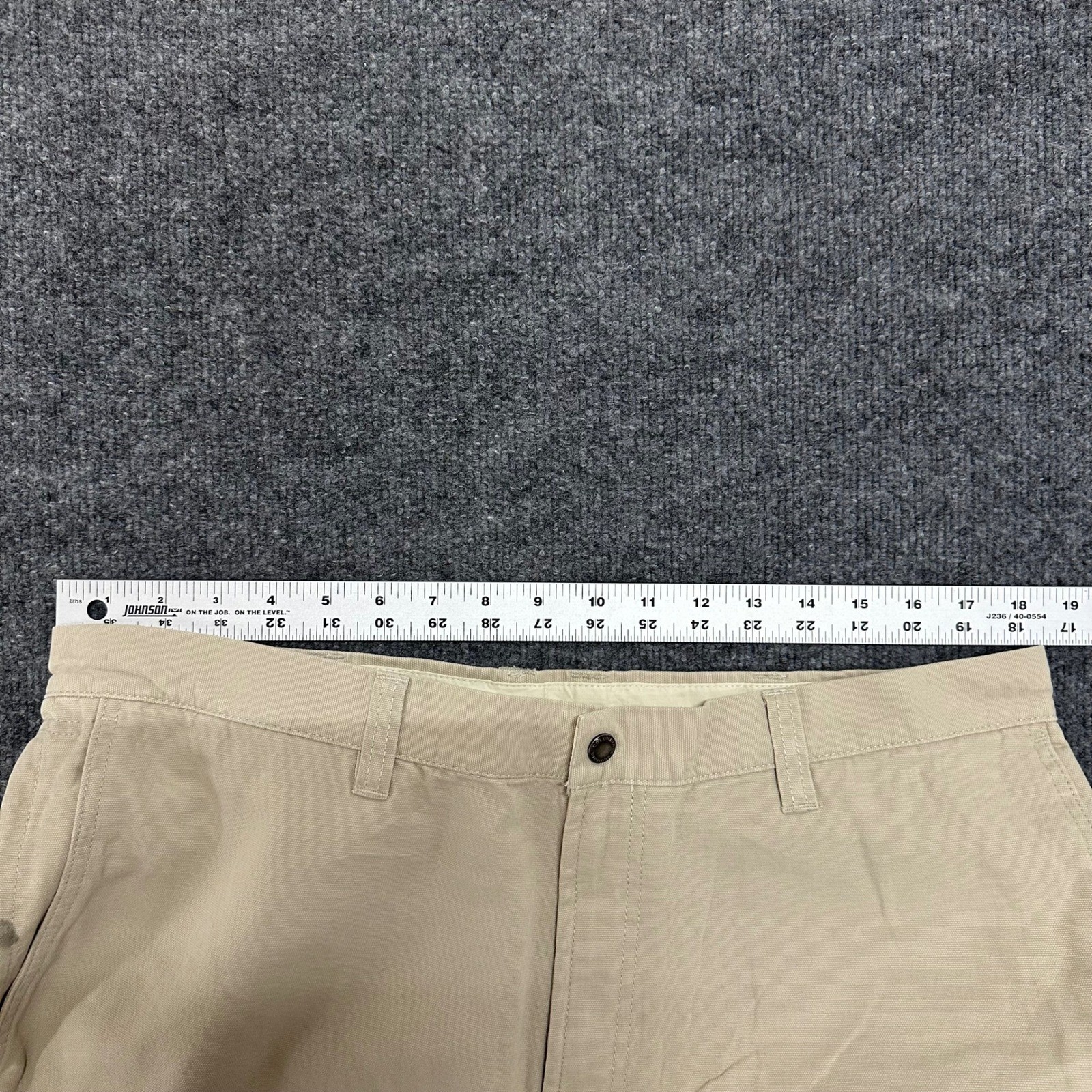 Columbia Pants Mens 38×32 Beige Canvas Utility Straight Leg Outdoor Hiking Work