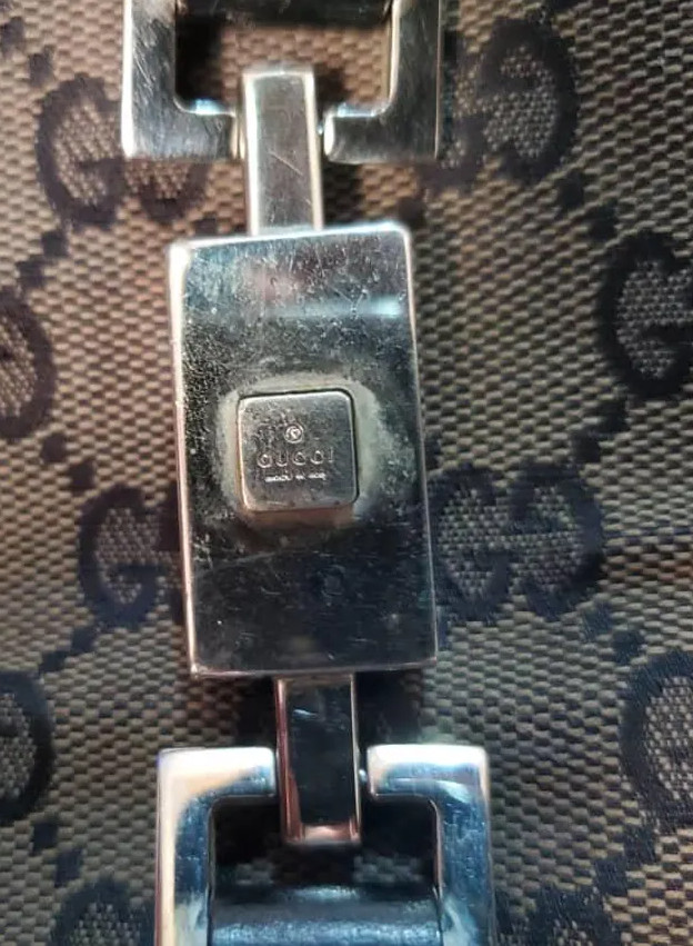 Vintage(before 2007) Gucci Brown JackieGG Pattern Shoulder Bag
