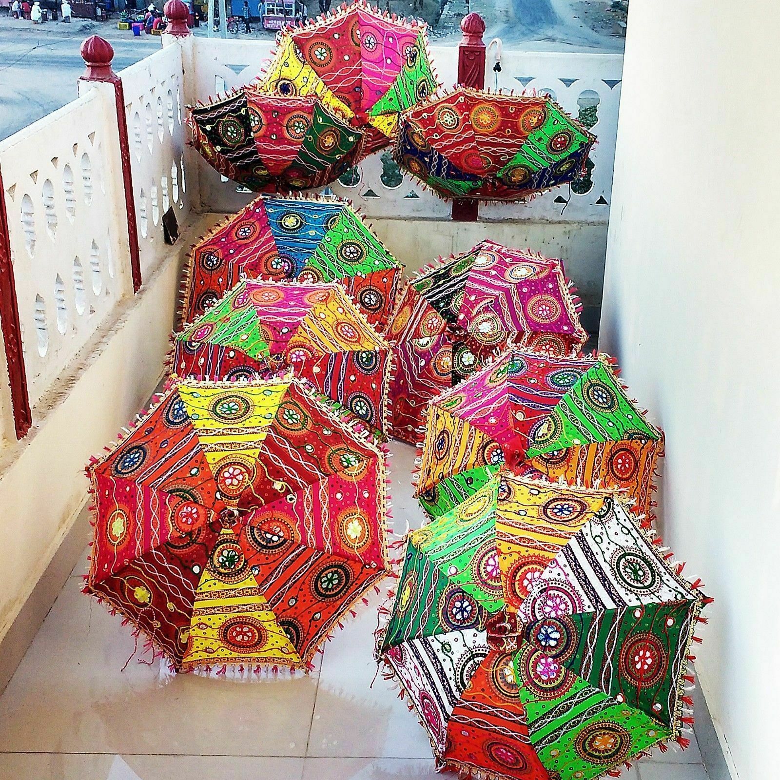 Parasols Indian Hippie Wholesale Lot of 10 Pcs Bohemian Umbrellas Decor