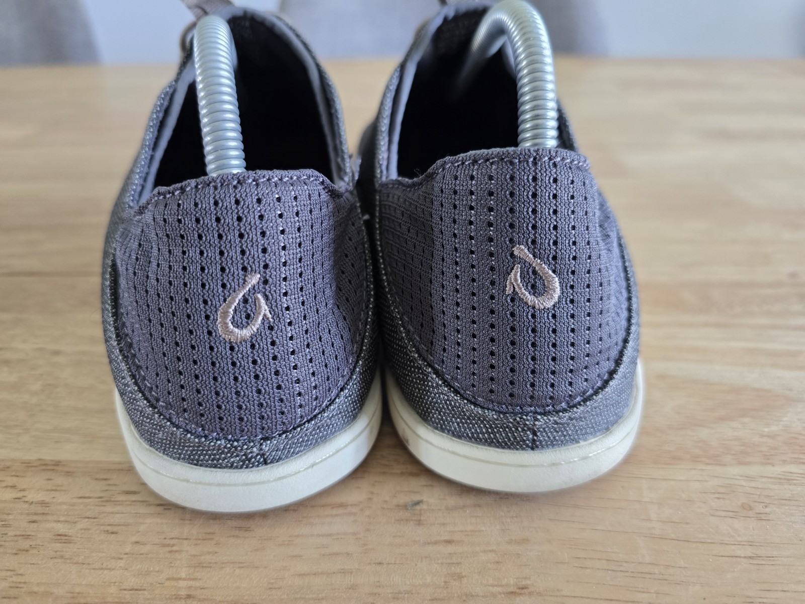 Olukai Nohea Moku NoTie Laces Casual Slip-On Sneakers Gray Mesh Mens 9