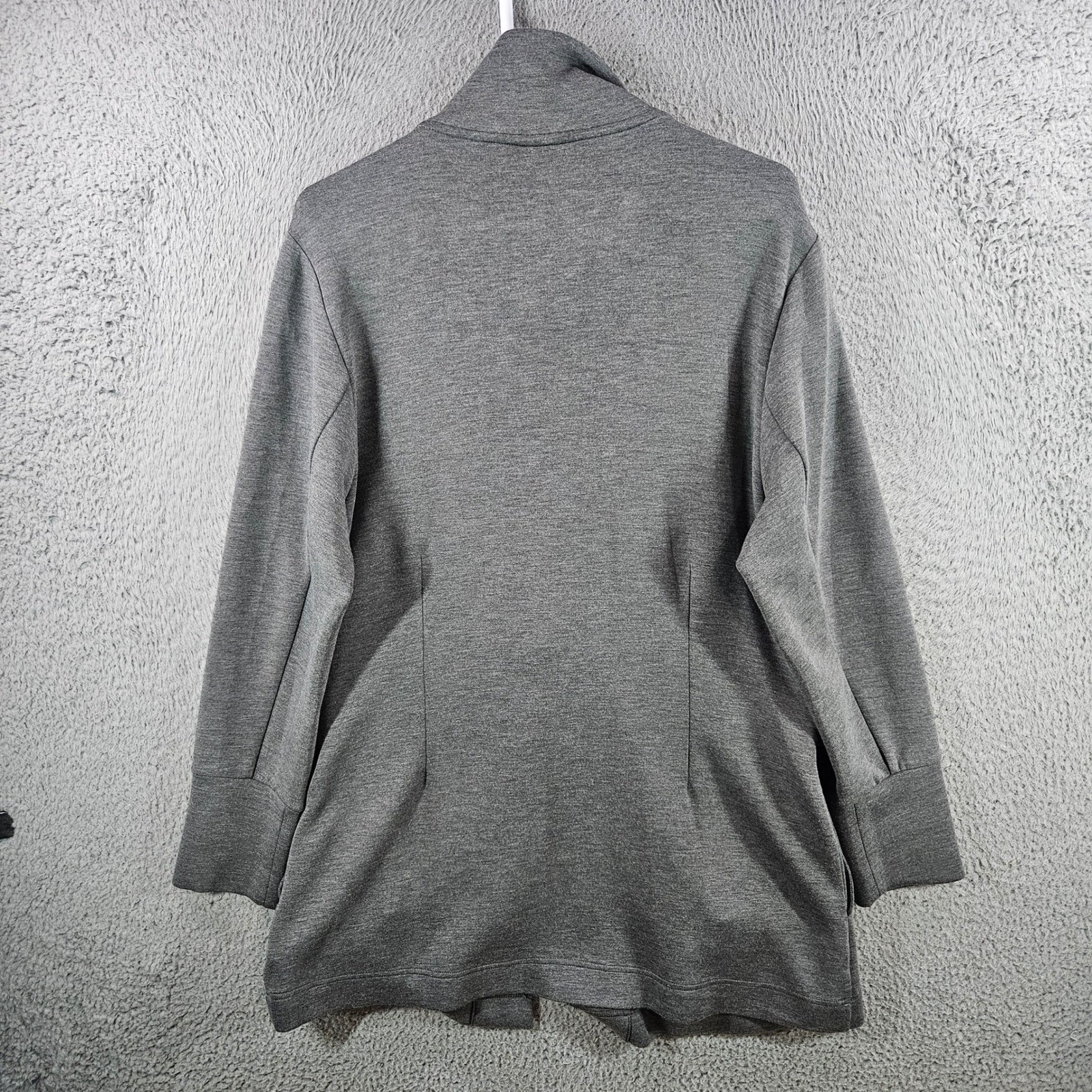 Varley Anset Jacket Grey Lightweight Doubleface Belted Snap Front Womens Large