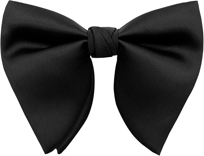 Oversized Bow Ties for Men, Mens Bow Tie Adjustable Clip on Pre-Tied Bowtie Soli