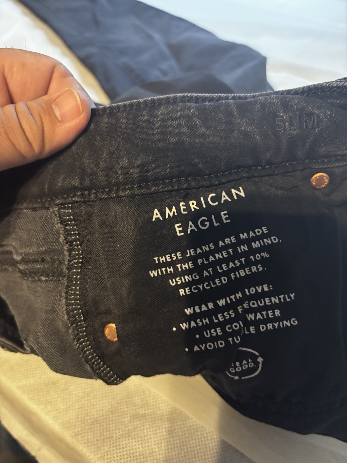 American Eagle AirFlex+ Men’s Black Slim Skinny Mid Rise Stretch Denim Jeans