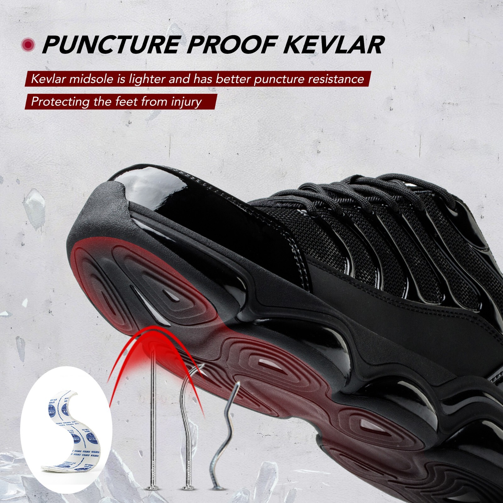 Mens Waterproof Work Boots Steel Toe Safety Shoes Indestructible Non Slip