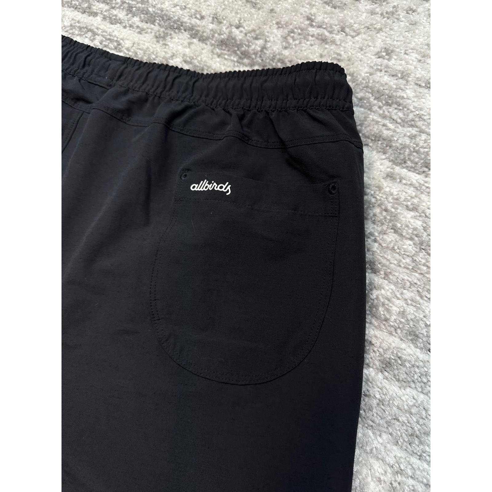 Allbirds Natural Run Short Men XXL Black Merino Wool Blend Drawstring Athletic