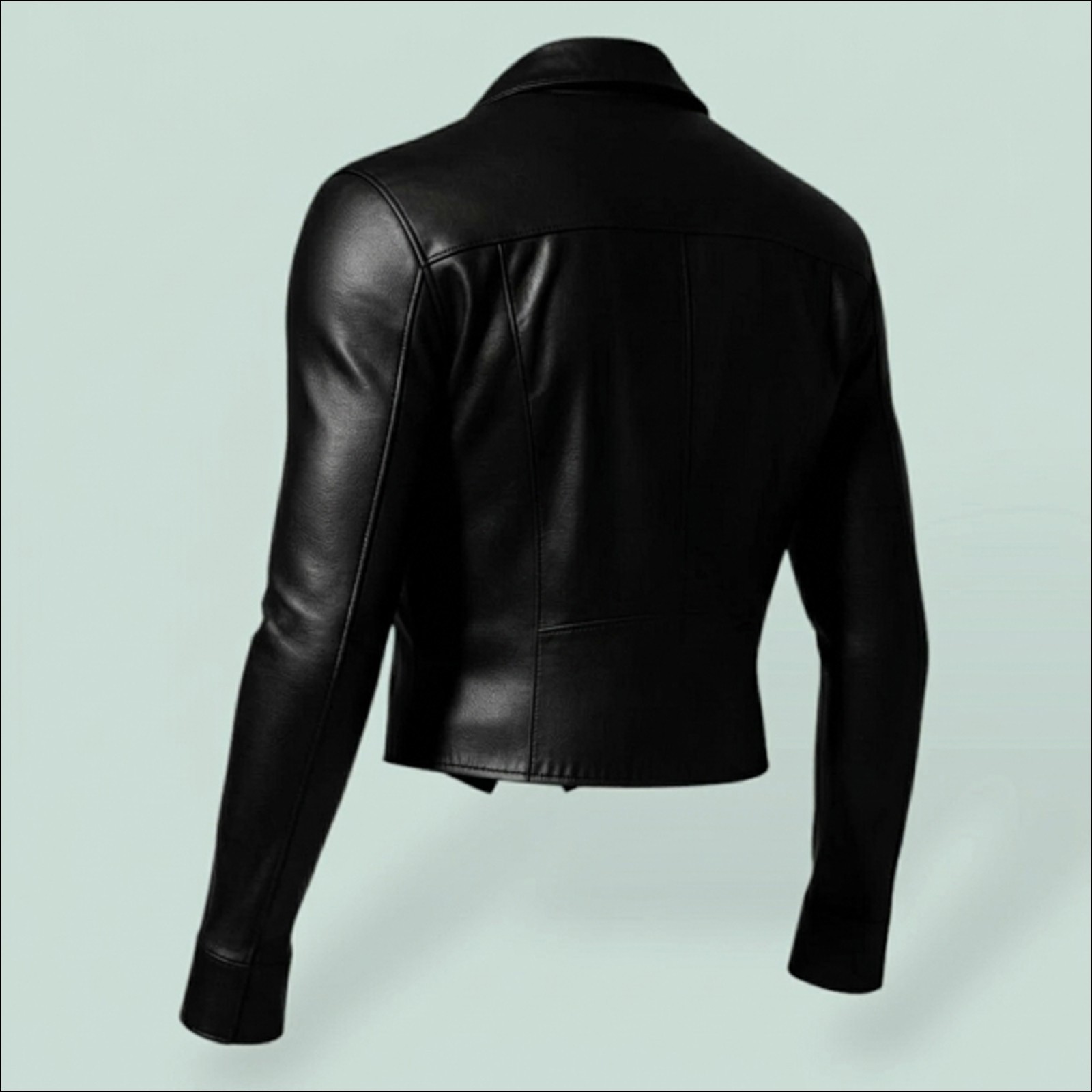 Men’s Gay Clubwear Top Orignail Lambskin Leather Lace-Up Shirt Slim Fit Black