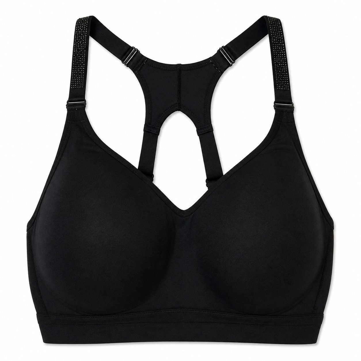 VS Incredible Max Sports Bra 38C Black High Support Rhinestone NWT