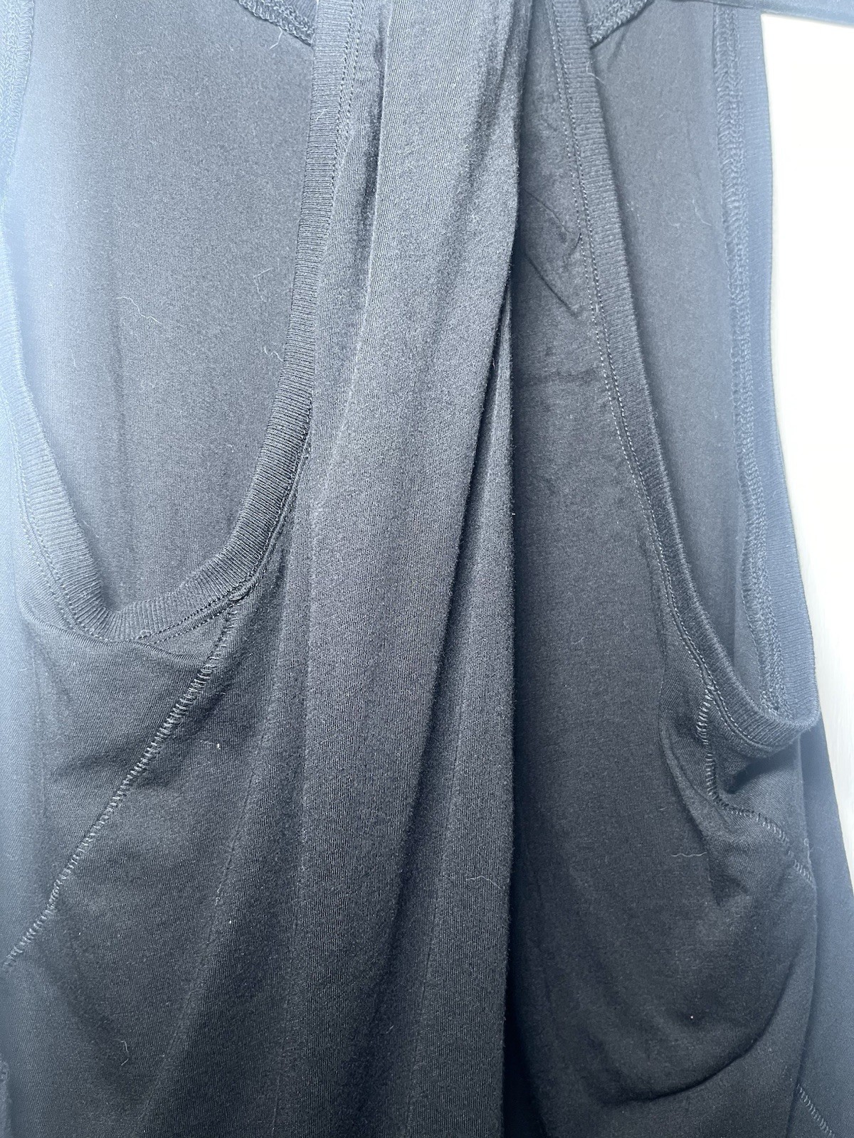 By Anthropologie Black Draped Knot Racerback Tank Top Sleeveless Size Small