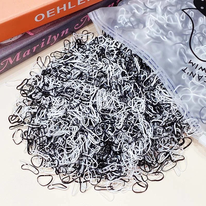 1000 Random Pack Girls Colorful Small Rubber Bands Gum Ponytail Hold New