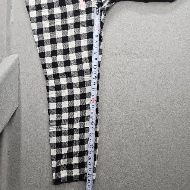 Old Navy Women Size Large Black White Checkered Pants Lounge Drawstring