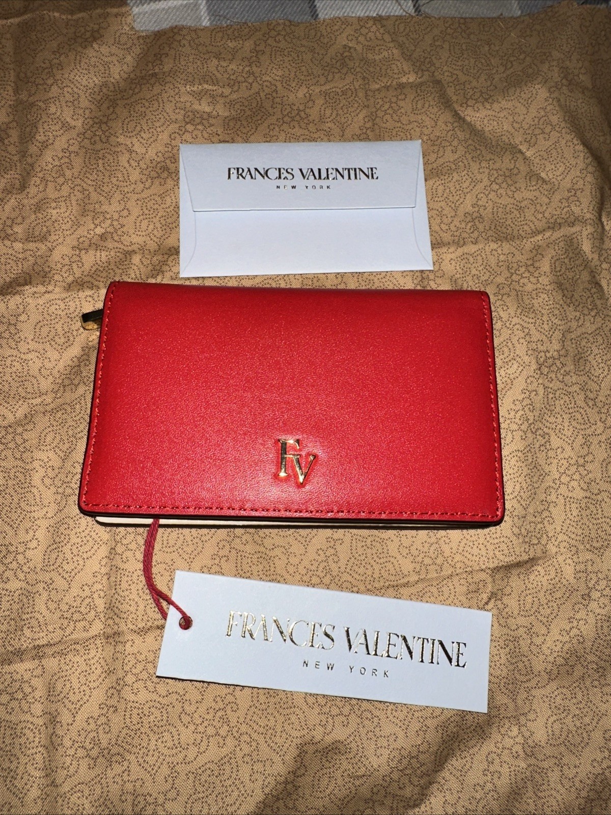 Frances Valentine Perfect Card Wallet ~ red