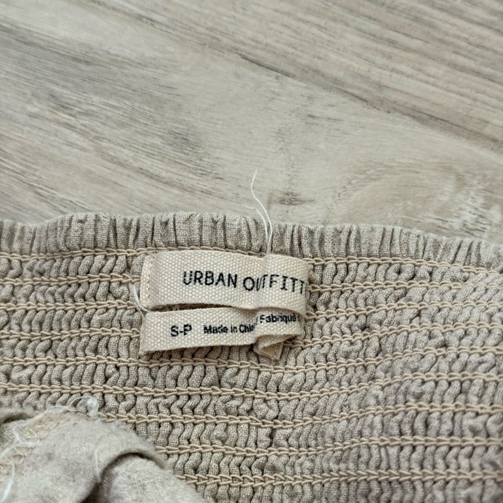 Urban Outfitters Linen Blend Halter Style Jumpsuit | Natural Oat | Small