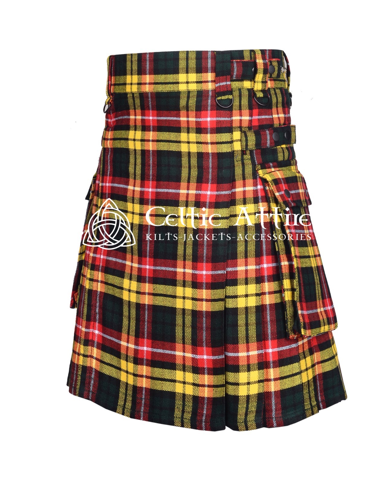 Clan Buchanan Tartan Kilt – 8 Yard, Utility, Hybrid Kilts by Celtic Attire