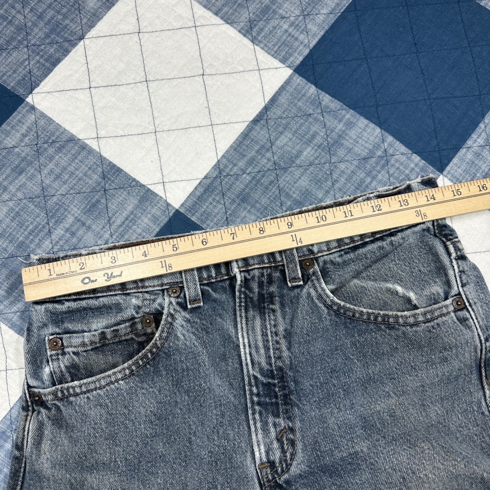 Vintage Levis 505 Jeans 31×32 (Fits 29) Made in USA Thrashed Faded Straight Leg