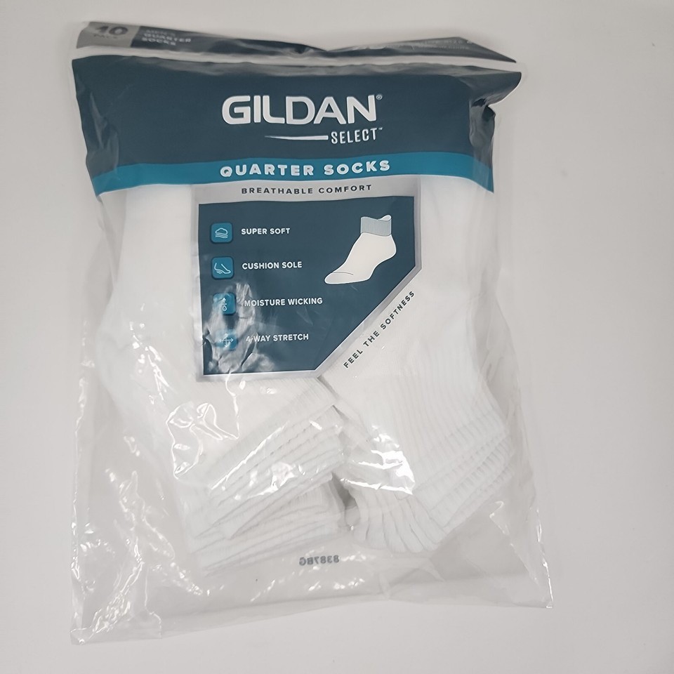 Gildan Select Men’s Socks – 10 pair (Crew, Quarter, Ankle, No Show)