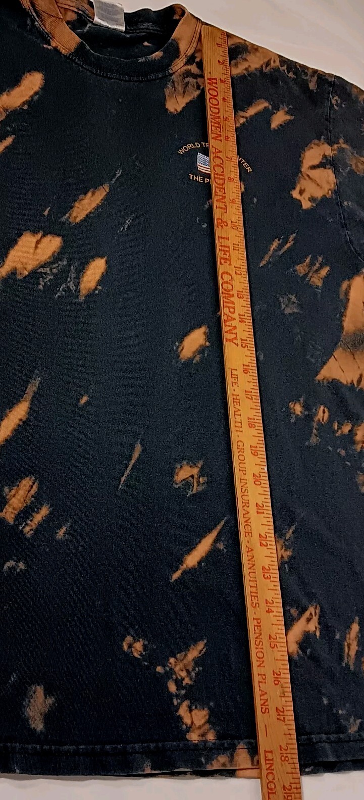 World Trade Center Pentagon 911 T Shirt Large Bleach Dye Bombers Three Wise Men